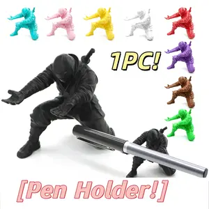 1PC Novelty Ninja Pen Holder, Pen Stand, 3D Printed Desktop Organizer, Aesthetic Desk Decor, Desk Accessory, Creative Stationery Storage, Unique Home Office Accent, Fun Gift for Students & Workers, 2026 New Desk Gadget