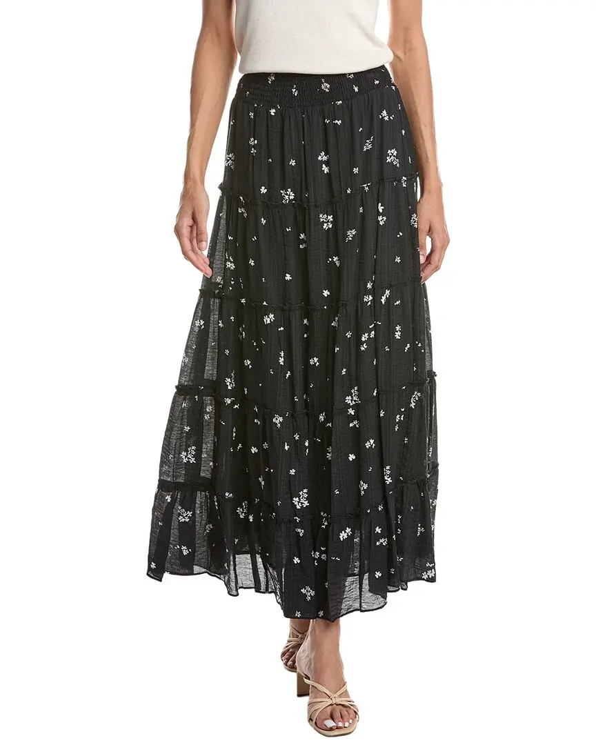 Vince Camuto Tiered Smocked Waist Midi Skirt