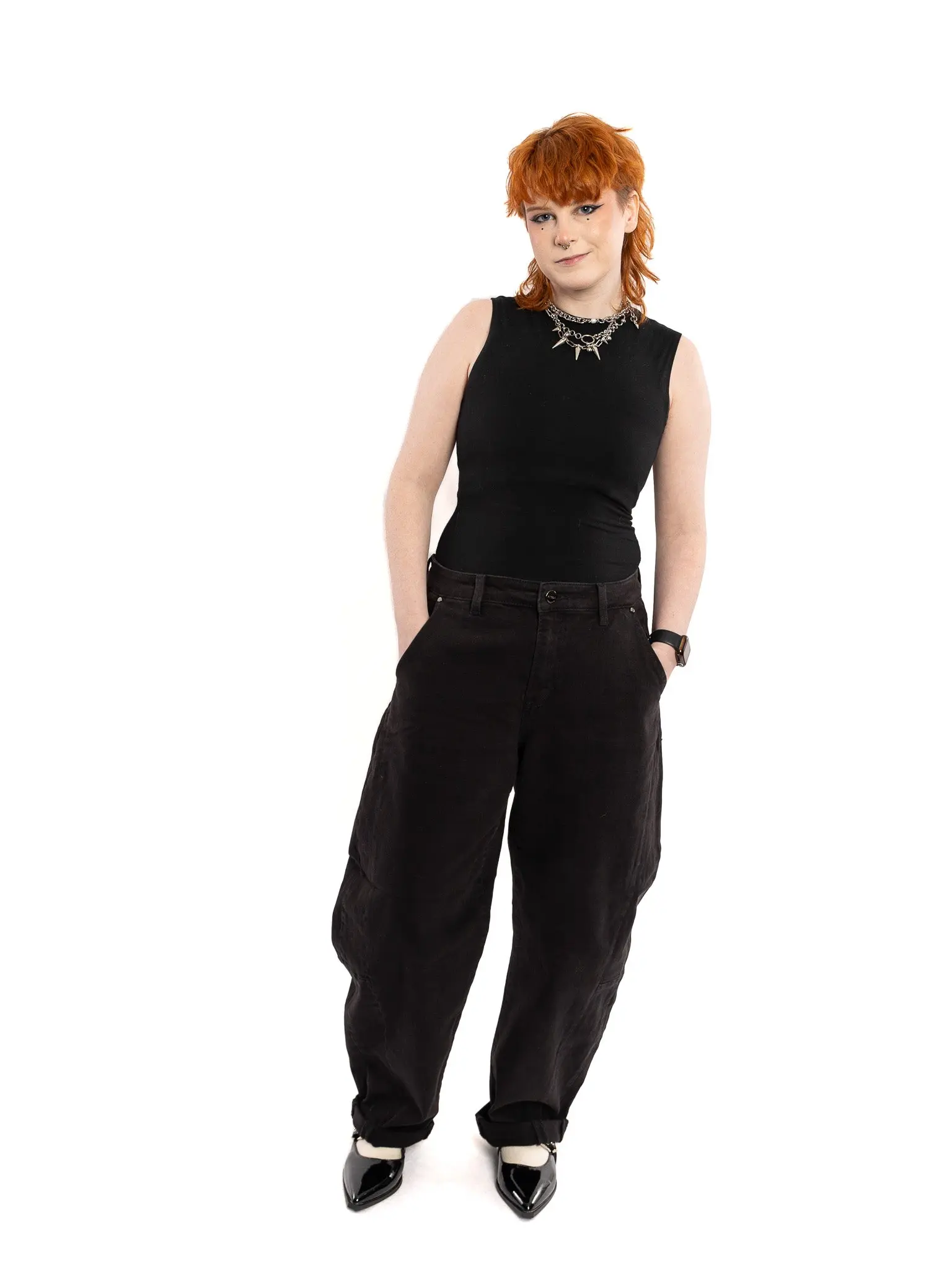 Harper Cropped Barrel Jeans