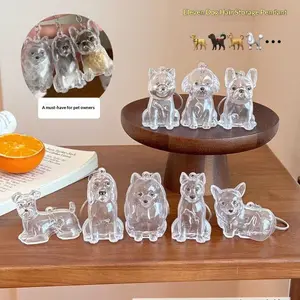 Plastic Pet Memorial Keychain - Hair Storage Accessory for Dog Owners, Korean Look Multi-Size Unique Fashion Collectible to Keep Beloved Pets Close