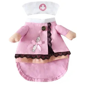 Cats Nurse Costume Pet Clothes Christmas Outfit Holiday Appar