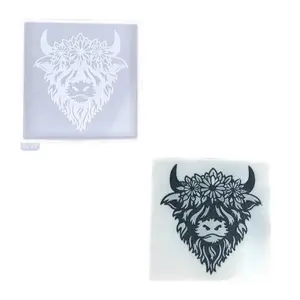 Highland Cow Square Tray or Coaster Mold