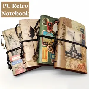 Five models Vintage Handmade PU Traveler's Notebook - Office Stationery Planner, Sketchbook for Travel, Special Gift for Journal Enthusiasts Diary