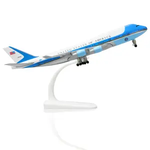 1:300 Scale Air Force One Boeing 747-200B VC-25A (7.9in) Diecast Metal Airplane Military Model Plane kit with Stand for Collection or Gift Airline