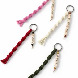 Personalized Macrame Keychain