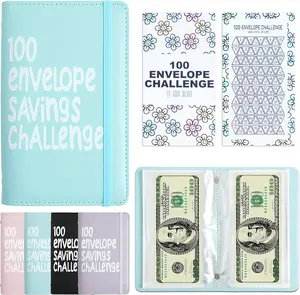100 Envelope Money Saving Challenge, Small Money Saving Binder, Budget Binder with Cash Envelopes, Brand New 100-Day Savings Challenge Binder – Savings Challenge Book for Planning and Saving $5,050