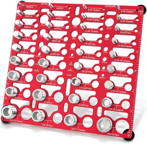 High Quality  55 Thread Checker - Nut and Bolt Thread Checker Standard and Metric, Bolt Size Finder Bolt and Nut Identifier Gauge with 20 Standard & 16 Metric & 19 Drill Gauges, Bolt Thread Gauge Inch & Metric