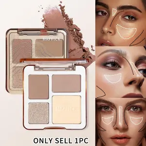 Four-color highlight three-dimensional contouring palette face brightening Glowy Highlighter highlight shadow comprehensive palette Enhancing Bronzer Facial Makeup Palette