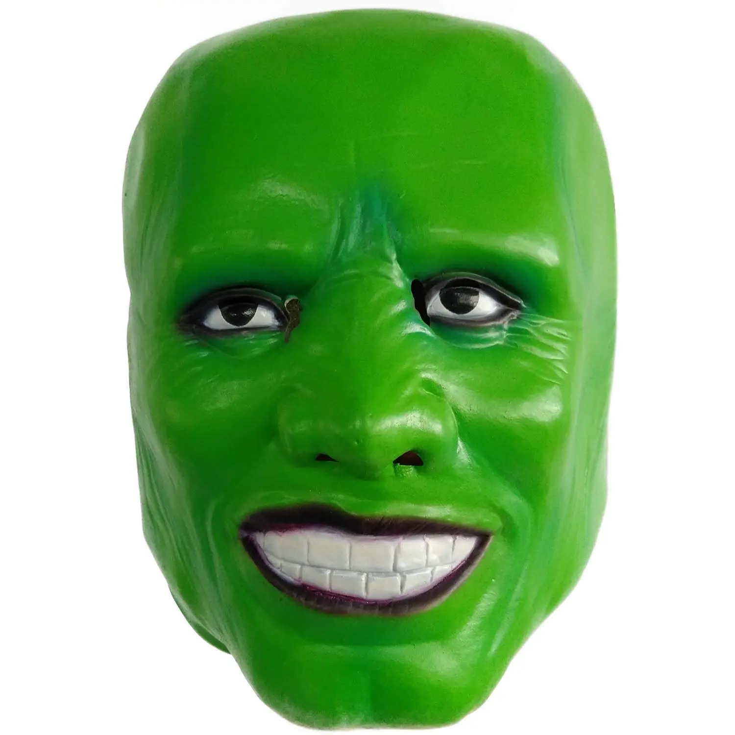 Jim Carrey Latex Funny Face Comedy Mask - Festive Bonfire Party Cosplay Gear with Custom Eye Holes, Unique Design