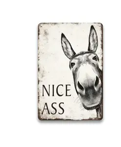 Memorial Day      1pc Funny Donkey "Cheese Heads" Bathroom Art Sign