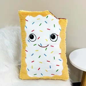 40cm/15.74in Sandwich Cookie Plush Toy, Cute Colorful Sprinkles, Soft Adorable Cartoon Pillow, Comfortable Sofa/Bedroom Cushion Decoration, Soft padded cushion, Soft Cushions, Fully Stuffed, Great Gift For Family & Girls