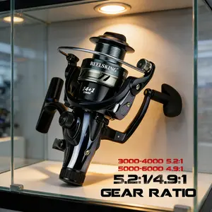 Heavy Duty Metal Carp Fishing Reel - 20kg (44lb) Max Drag, Dual Drag System, Sizes 3000-6000, Baitcasting Reel Smooth Gear Ratio, Durable Freshwater Reel for Carp