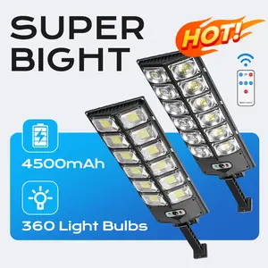 Qawtor New Solar Street Lamp - Outdoor Dusk-To-Dawn Road Lighting with Remote Control, Motion Sensor - Home Improvement Garden lumens Light for Courtyard, Parking Lot