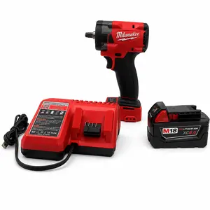 Milwaukee M18  18V 3/8  Impact Wrench Full Set, Features Compact Frame And Stable Impact Output, Suited For DIY Repairers For Vehicle Service, Equipment Disassembly And Household Hardware Fastening Projects