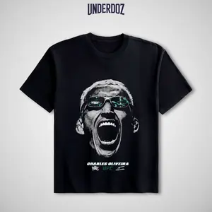 UFC Charles Oliveira "Do Bronx" Graphic T-Shirt - Unisex Cotton Short-Sleeve Tshirt, Casual Round Neck Fitted Cut Streetwear, MMA Sports Menswear Gift Option, Casual T-Shirts, Top, Clothes