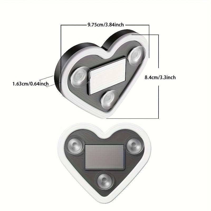 Pink Car Wireless LED Light, Solar Triangle Window Heart-shaped Ambience Lamp, Portable USB Rechargeable Car LED Night Light for Car Decoration - Christmas Gift - Women's Car Accessories