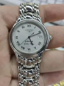 Longines Flagship 34mm Steel Quartz Watch MWP000569 Silver White Dial Elegant Design Accurate Timekeeping Versatile for Daily Use