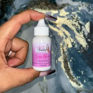 GripGoddess Lace Front Wig Glue - Waterproof & Oil-Resistant Wig Adhesive for Lace Wigs Strong Hold Transparent Glue for Hair Replacement 1.28 fl oz