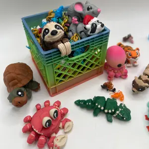 Milk Crate of Mini Pocket Friends | Collectible Mini Animal Pals |