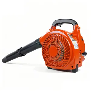 28CC Gas Leaf Blower, 490 CFM 280 MPH, 1.1HP 2-Stroke Handheld Blower, Lightweight, Quick-Start, Ergonomic Grip, for Lawn, Driveway, Patio, Light Snow Cleanup - Orange