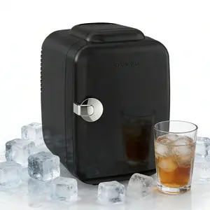 Crownful Mini Fridge, 4 Liter/6 Can Portable Cooler and Warmer Personal Refrigerator for Skin Care, Cosmetics, Beverage, Food