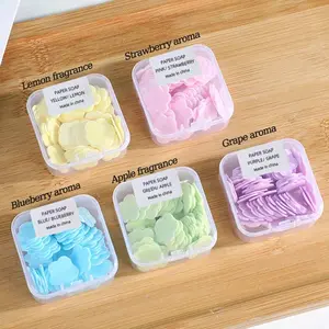 Disposable Portable Soap Tablets Mini Outdoor Hand Washing Tablets Boxed Soap Paper Travel Supplies Multicolor Lightweight Travel Accessories For Men And Women
