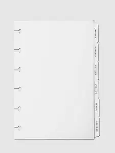 Monthly Side Tab Planner Dividers | Low Profile | Matte