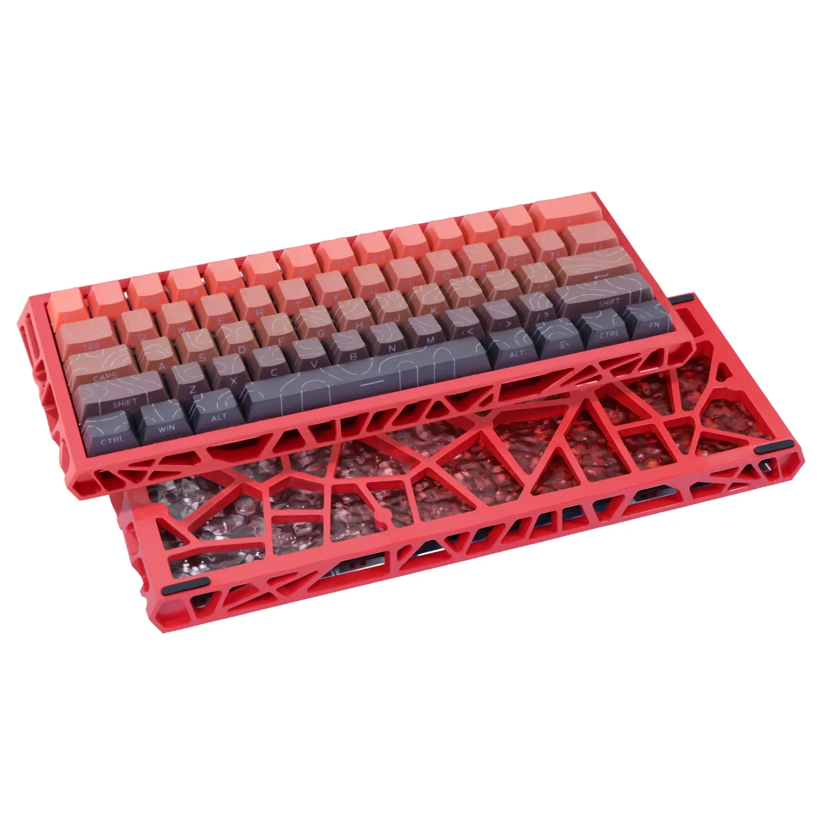 61-key60% Skeleton Mechanical Keyboard, Hot Swappable, RGB Backlit, USB-C Wired Compact Gaming Keyboard,summerwins TikTokShopDealsForYouDays