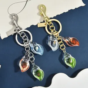 New creative and personalized luminous conch pendant, luminous starfish bag, car keychain pendant