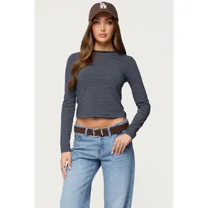 Brianna Striped Long Sleeve T Shirt