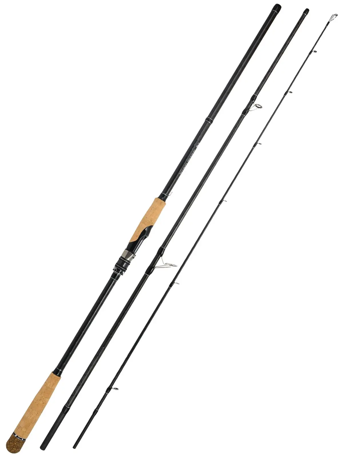 【Summer Wins】 Jenseits Carbon Fiber Spinning Rod - 9/10/12ft 3-Piece Portable Saltwater Rod for Bass & Trout Fishing