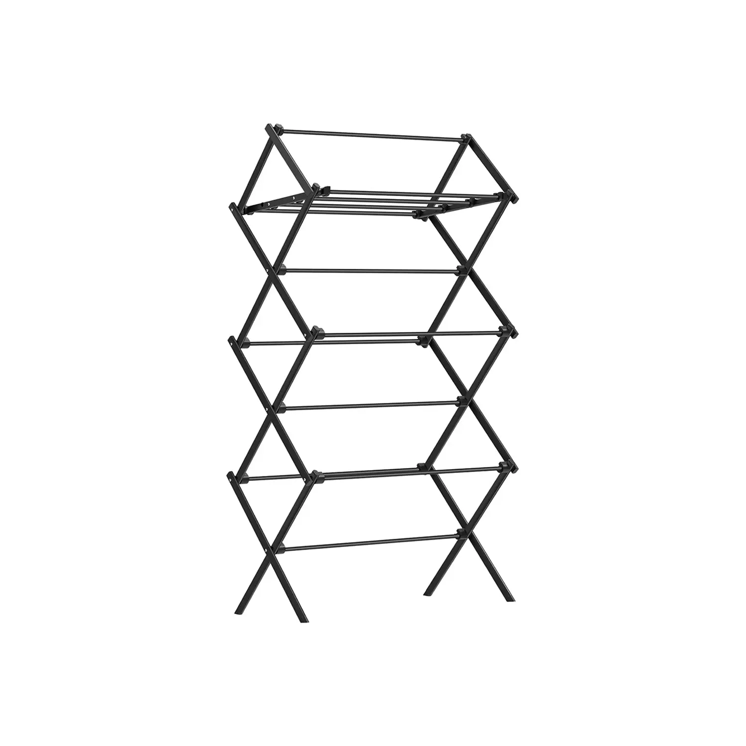 SONGMICS Foldable Clothes Drying Rack, Laundry Drying Rack, Clothes Airer, Steel Frame, Easy Assembly, Indoor Outdoor Use