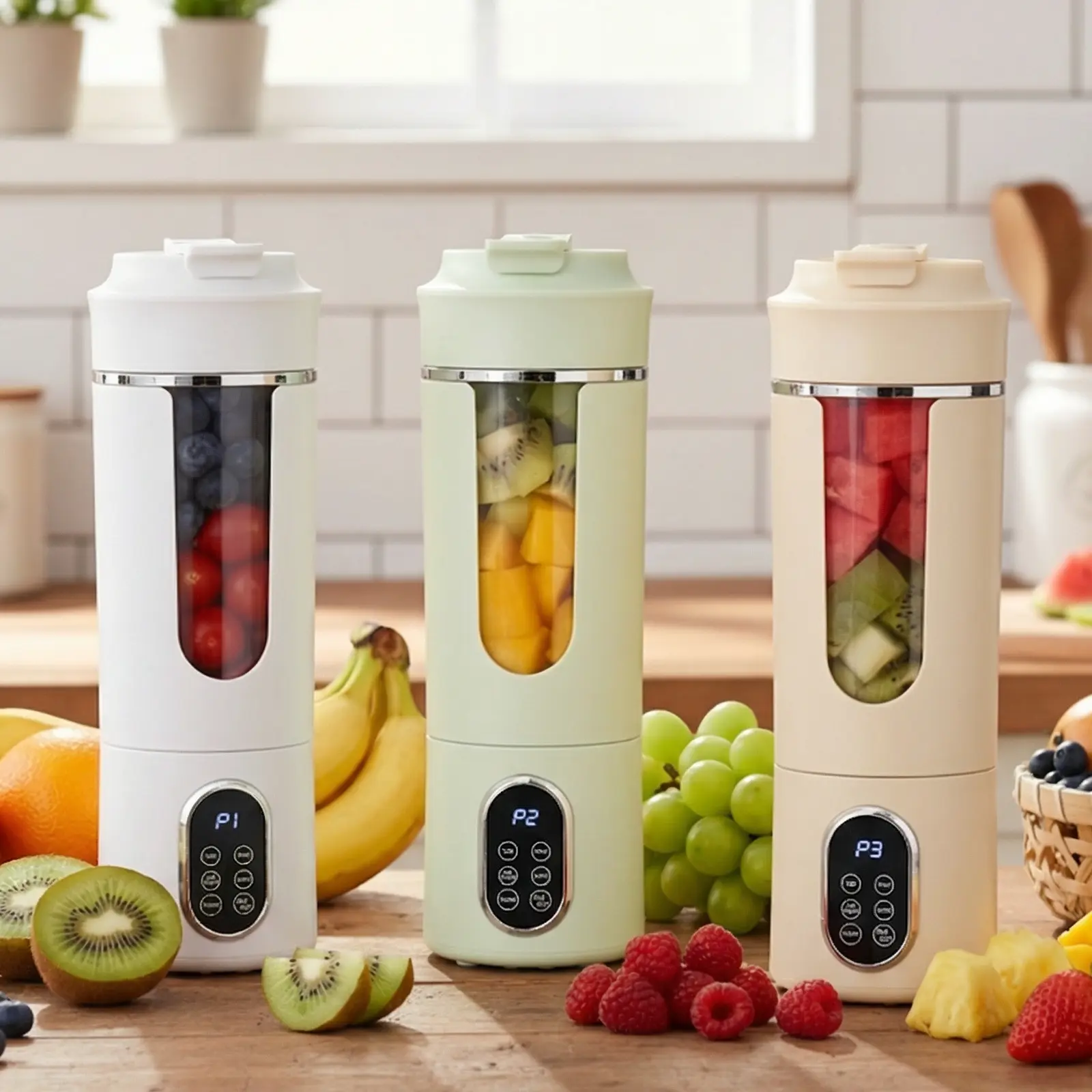 4-speed high-power juicer - Smart LED display, replenish energy after exercise, leak-proof design