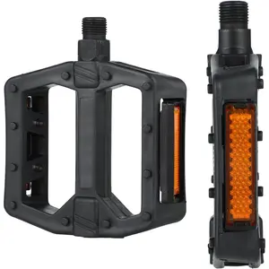 Universal Bike Pedals 9/16" Nylon Lightweight Non-Slip Bicycle Platform Pedals, Easy to Install, Fit Most Adult Mountain Bikes MTB, Durable Design