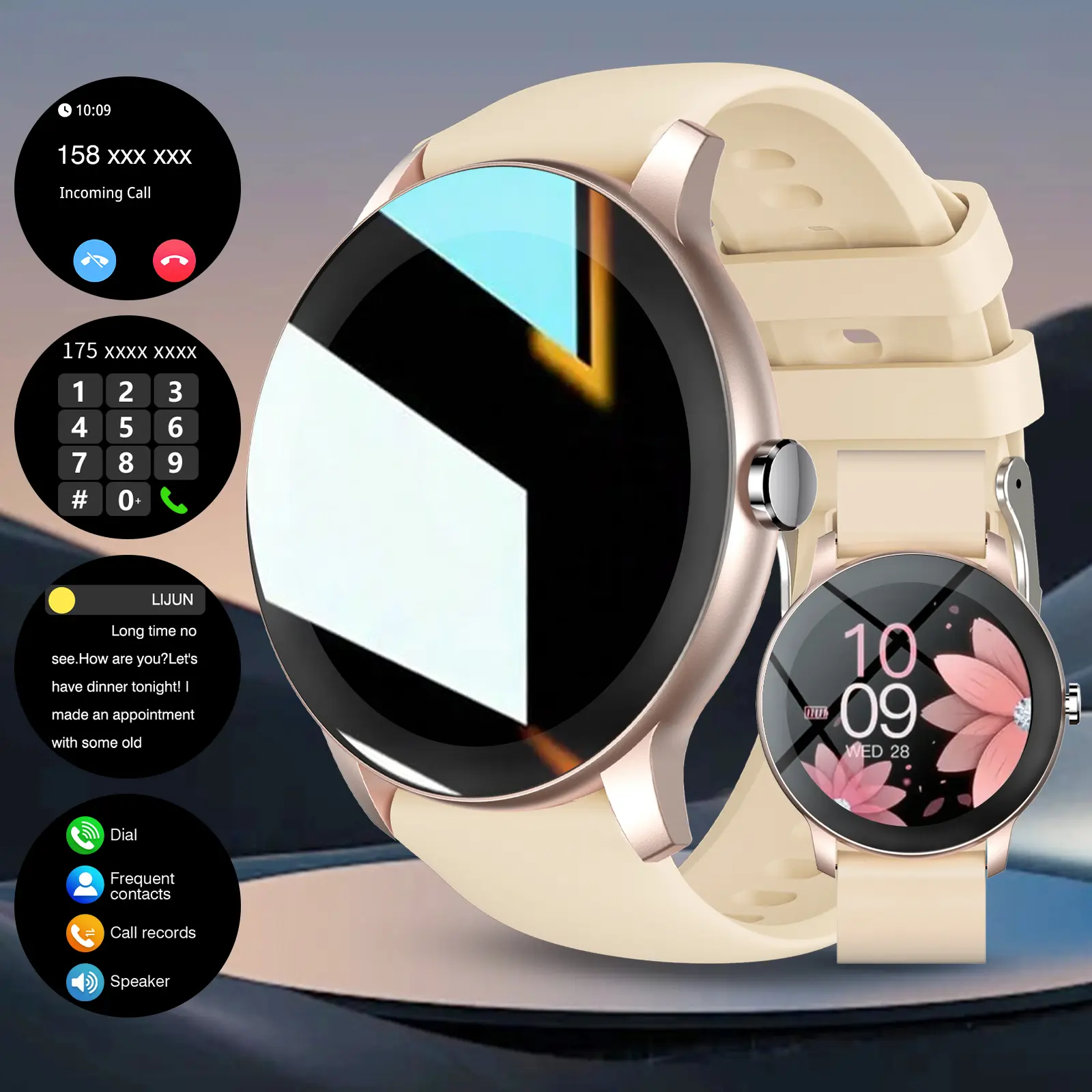 Multifunctional Smart Watch, Fashion Digital Watch with Call Reminder & Rejection, Sports Watch for Women & Men, Wearable, Health Smart Watch, Smartwatch with Calls