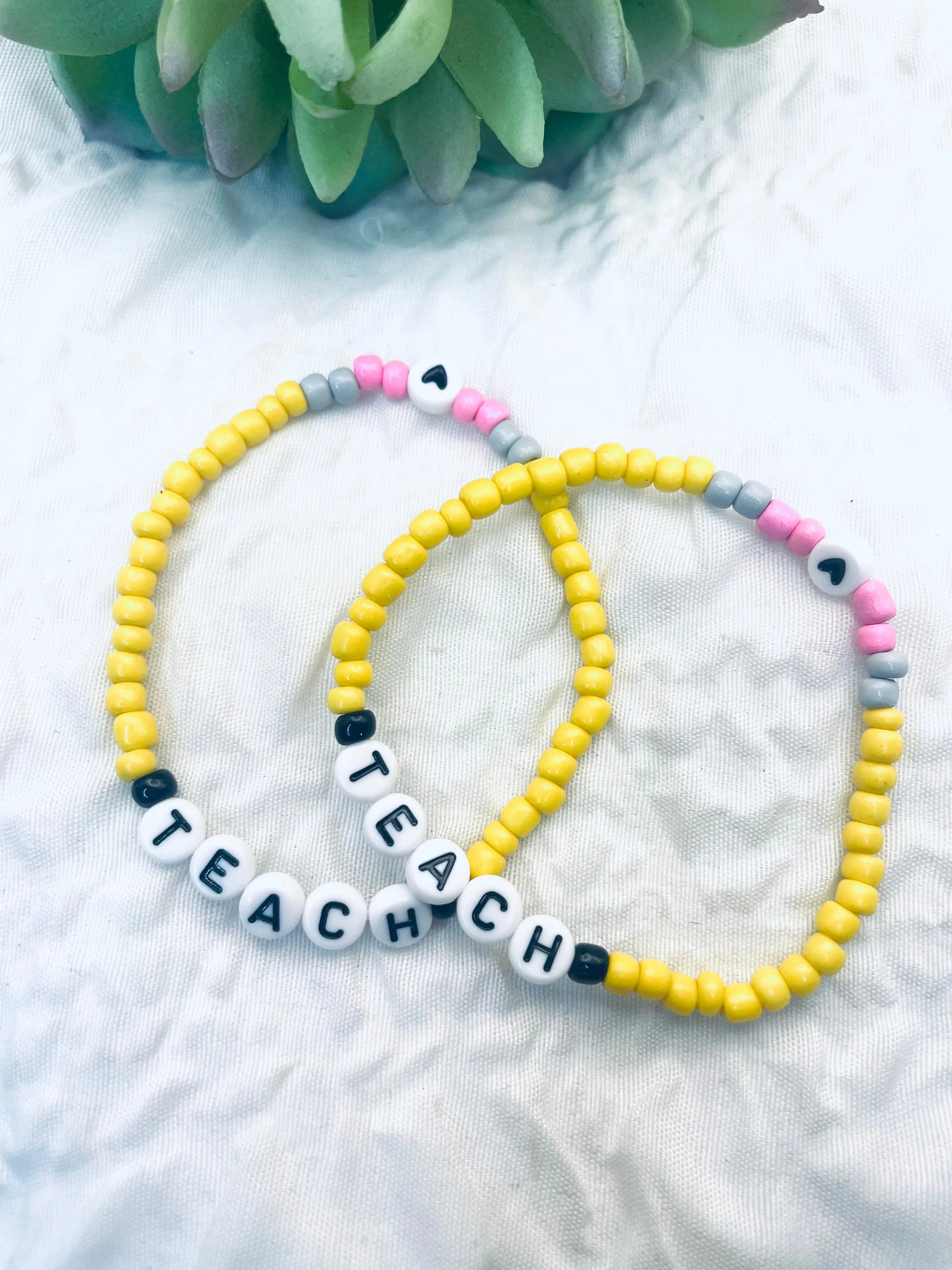 Teacher bracelet teach bracelet pencil bracelet teacher gift minimalist bracelet teacher appreciation gift