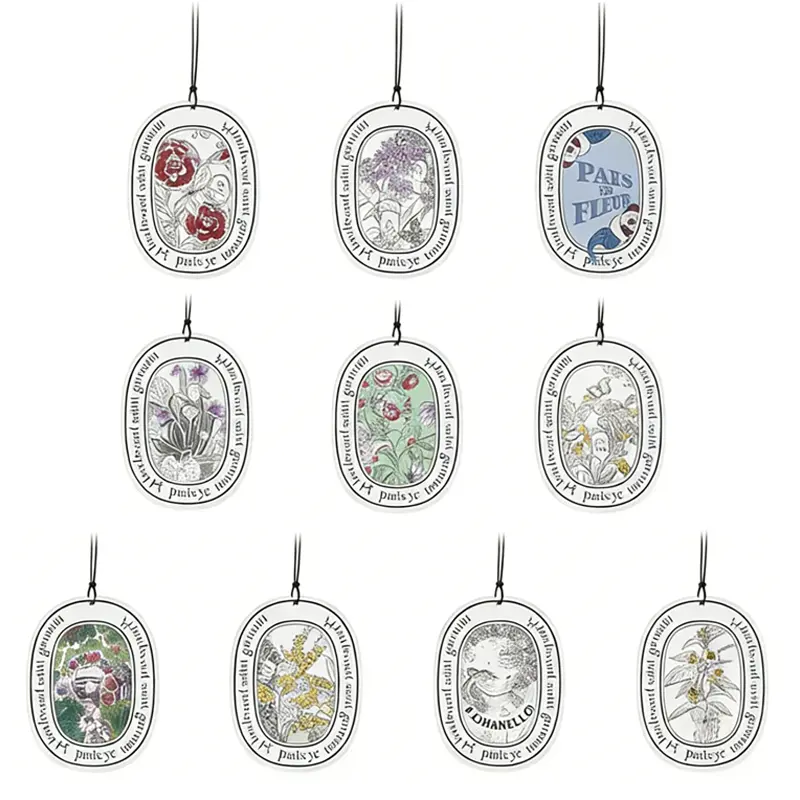 DRIVER’S MUST-HAVE,10-PCS Natural Plant Essential Oil Scented Cards, Essential for Every Commute,Car Air Freshener Long-Lasting,Car Interior Decoration,Car Hanging Ornament,Car & Home Air Fresheners,Essential oil diffuser Car Fragrance Car Fragrance Set