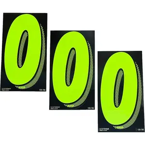 Line Vinyl Decals for Cars Chartreuse Large Number Stickers Windshield