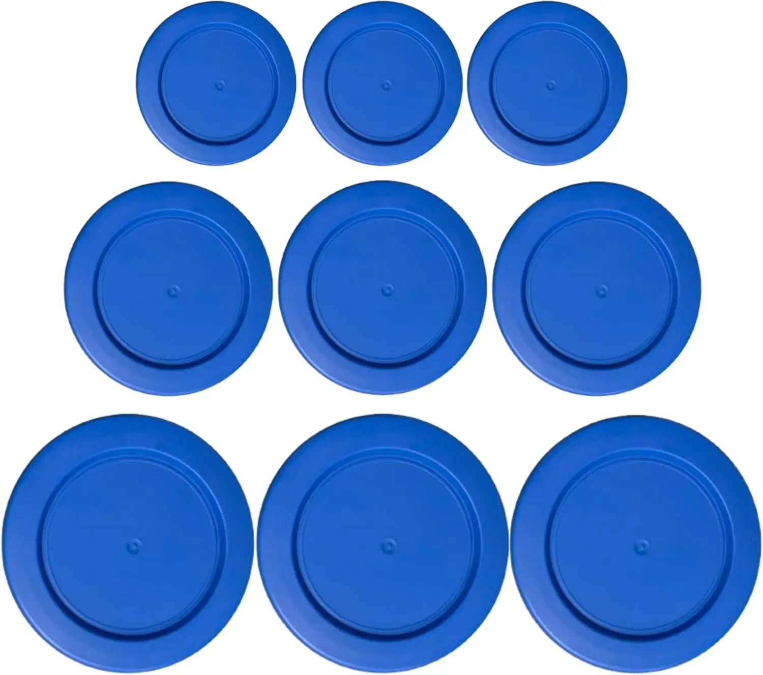 1, 2 & 4 Cup Replacement Lids/Covers for Pyrex, Anchor Hocking &  Storage Bowls *Lids Only - Glass Container Not Included* (9 Pack *Three of Each Size*, Blue)