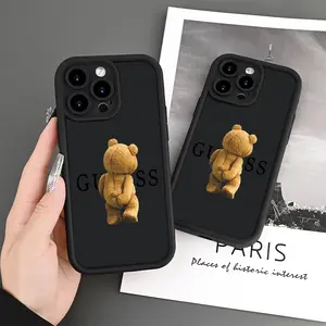 Phone Case - Cartoon Bear Design Mobile Phone Case, Enhanced for Shock Resistance And Drop Protection, Unisex, Compatible with for iPhone 17 E Air Pro ProMax iPhone16 15 14 Plus 13 12 Mini 11 X XS XR, Ideal for All Users