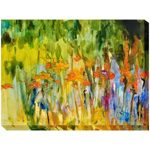 West of the Wind Outdoor Canvas Art Lily Abstra ct 40" x 30"