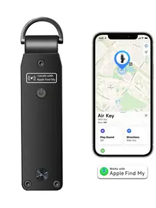 Integrated Tracker Keychain Find My Air Tag Chip Rfid Traceable Key Chain, Smart Tracking Tag, Rfid Technology, Plain Pattern, No Choking Hazard, Ca Prop 65 Compliant