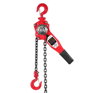 Heavy Duty 0.75 Ton Lever Chain Hoist Winch – 10ft/three m Steel Chain Block, Manual Lifting Device with Alloy Steel Construction, Industrial-Grade Hooks, Ideal for Automotive, Warehouse & Construction Applications