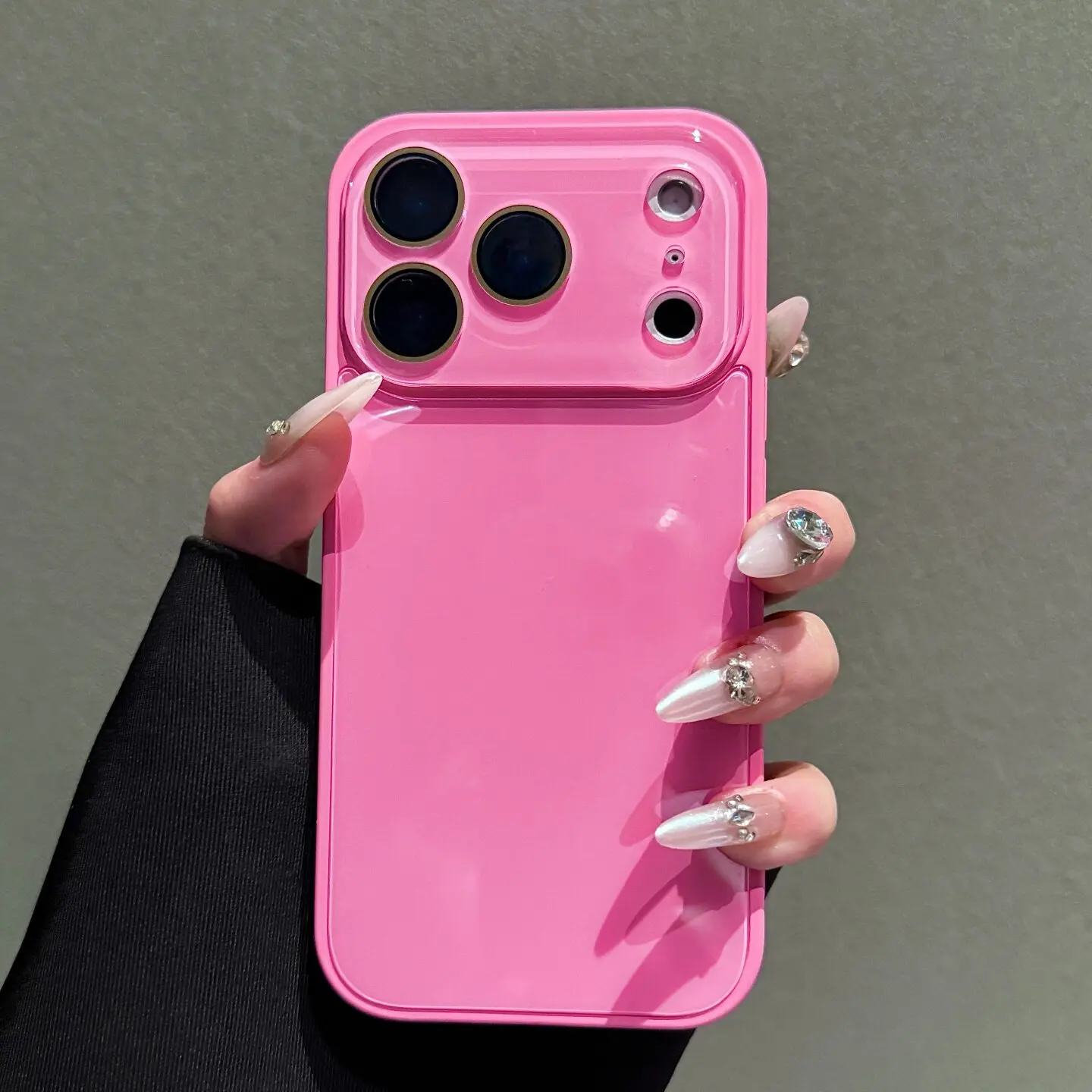 Candy Macaron Crystal Clear iPhone Case, Skin-Feel Soft TPU Bumper & Hard PC Back, Full Lens Protection, Cute Minimalist Pink & White, Compatible with iPhone 17/16/15/14/13/12/11 Pro Max Plus Air 17E 16E MINI