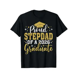merch shirts Proud Stepdad of a 2026 Graduate Class of 2026 Senior T-Shirt Graphic Tees Tshirt