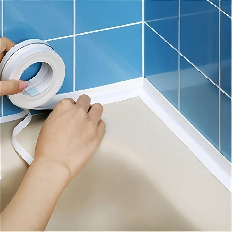 Waterproof Mold-Proof Self-Adhesive Sealing Strip, Durable Waterproof Sealant Tape for Kitchen and Bathroom, Moisture-Proof Sink Joint Sealer Patch, Waterproof Bond Seal, Leak Proof Seal, Bathroom Seals