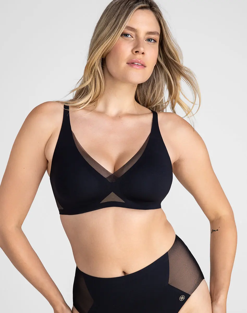 Honeylove CrossOver V-Neck Wireless Bra - Comfort + Support