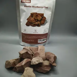 100% Pure Natural Edible Blueberry Kaolin Clay, Slightly Cohesive Earth Treasure 7oz(200g)