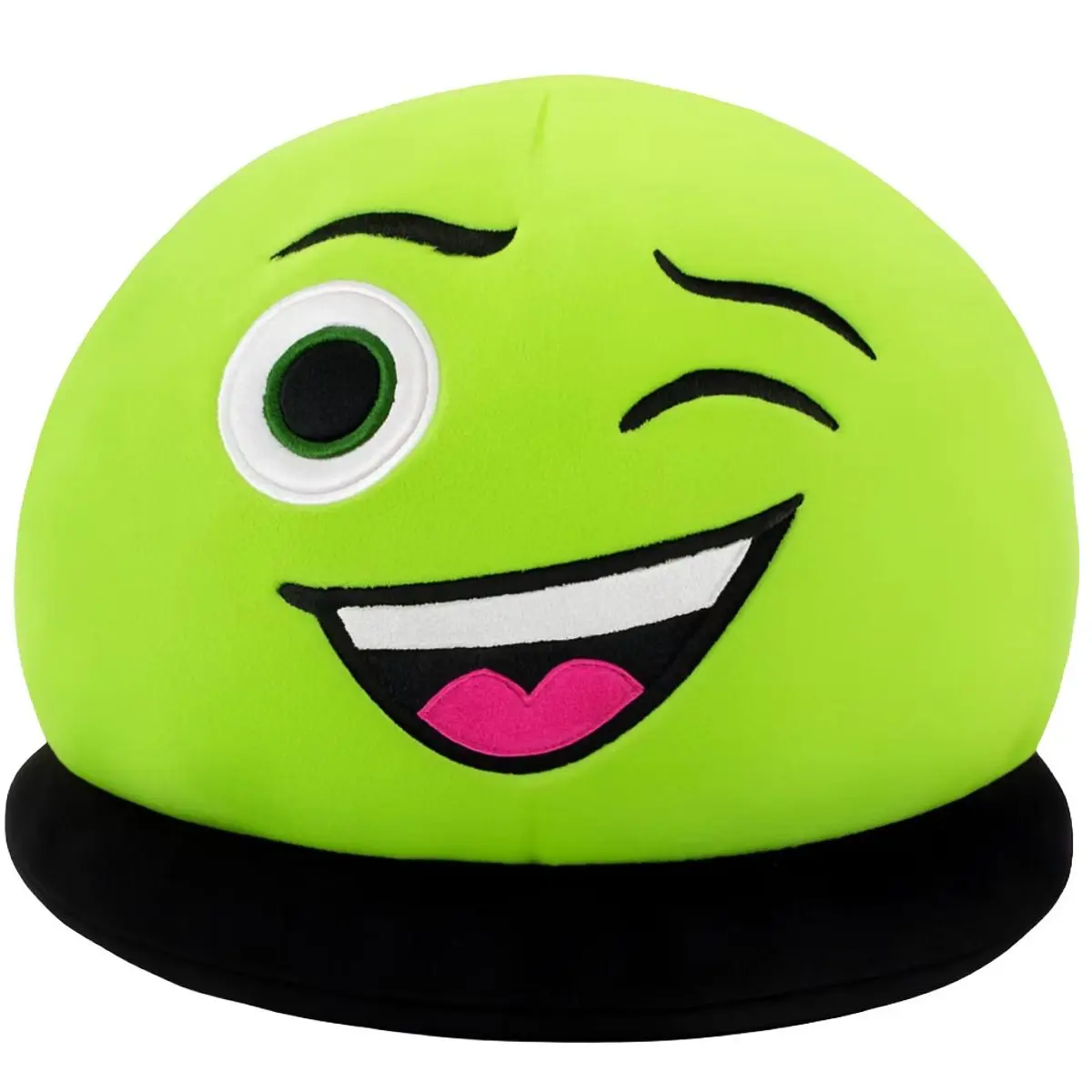 Ace Mini Spheremoji I Expression Plushie I Confident Green Plushie with Bold Expressions & Squishable Fun - Soft Minky Fabric with Memory Foam Base