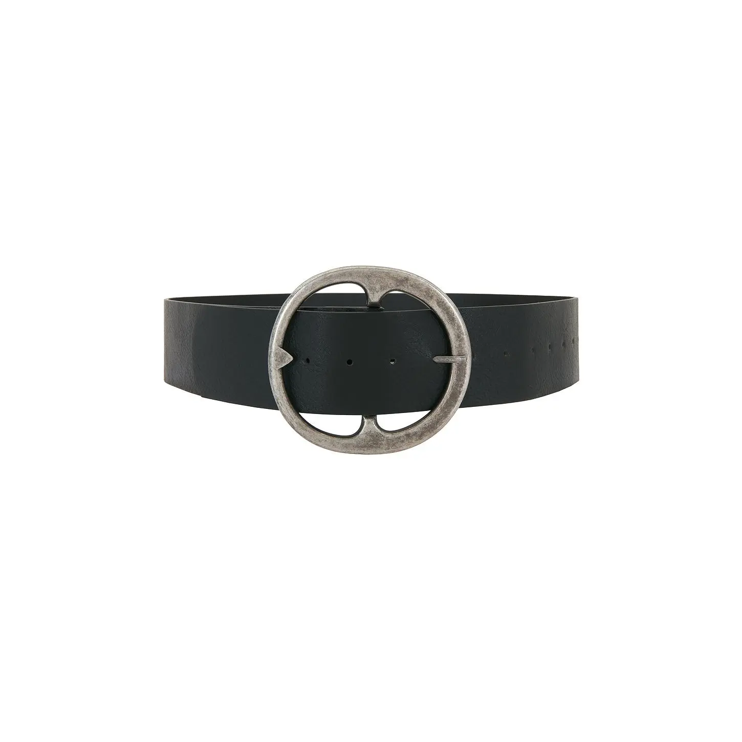 8 Other Reasons Belt With Statement Circular Buckle in Black